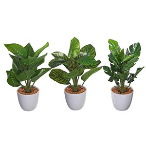 IH Casa Decor 13-in Green Artificial Plants - Set of 3
