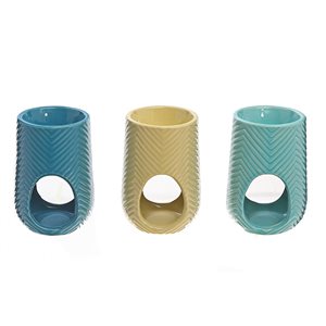 iH casadécor Herringbone Pattern Ceramic Oil Warmer - Set of 3