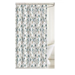 IH Casa Decor 71-in x 71-in Polyester Floral Shower Curtain