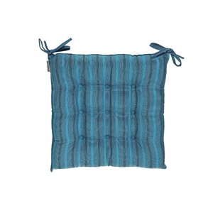 IH Casa Decor Blue 18-in x 18-in Striped Chair Cushions - Set of 2