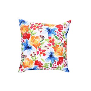 IH Casa Decor Multicolour 18-in x 18-in Square Indoor Decorative Pillows (Floral Delight) - Set of 2