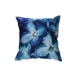 IH Casa Decor Blue 18-in x 18-in Square Outdoor Decorative Pillows (Blue Lilac) - Set of 2
