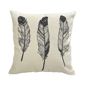 IH Casa Decor White 18-in x 18-in Square Indoor Decorative Pillows (Feathers) - Set of 2