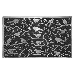 iH casadécor 1 1/2-ft x 2 1/2-ft Silver Rectangular Outdoor Door Mat