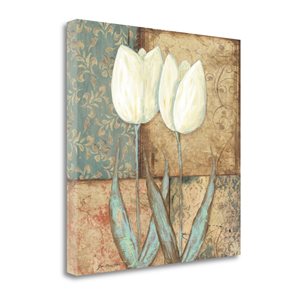 Impression sur toile sans cadre de 25 po x 25 po "Tulip II" par Jo Moulton de Tangletown Fine Art