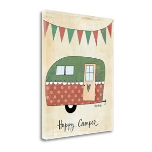 Tangletown Fine Art "Happy Camper" by Katie Doucette 32-in H x 26-in W Canvas Print