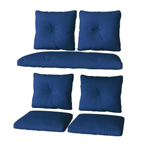 CorLiving Navy Blue Patio Chair Cushion Set - 7-Piece