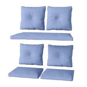 Cascade 7pc Replacement Light Blue Cushion Set