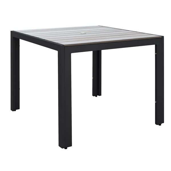 Table Pliable Rangement Facile Table De Jardin Carrée Tomaino Avec Trou Pour Parasol - Verte, Pliable Et Facile à Ranger