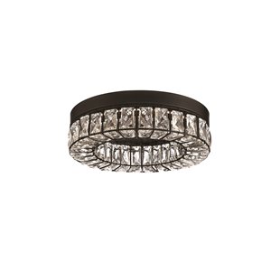 Designer Home Aurelis 13.5-in Black Integrated LED Flush Mount Light