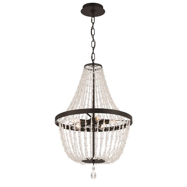 Designer Home Emilia 5-Light Matte Black Chandelier