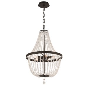 Designer Home Emilia 5-Light Matte Black Chandelier