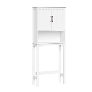 RiverRidge Home Monroe 27.38-in W x 63.75-in H x 9.19-in D White MDF Over the Toilet Etagere