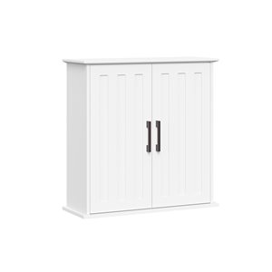 RiverRidge Home Monroe 23.63-in W x 23.75-in H x 8.69-in D White Bathroom Wall Cabinet