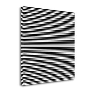Tangletown Fine Art "Bw Stripes" by Linda Woods 24-in x 24-in Canvas Print