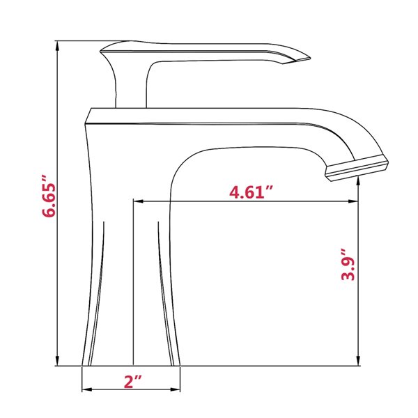 Dornberg Brushed Nickel 1-Handle Single Hole Bathroom Sink Faucet