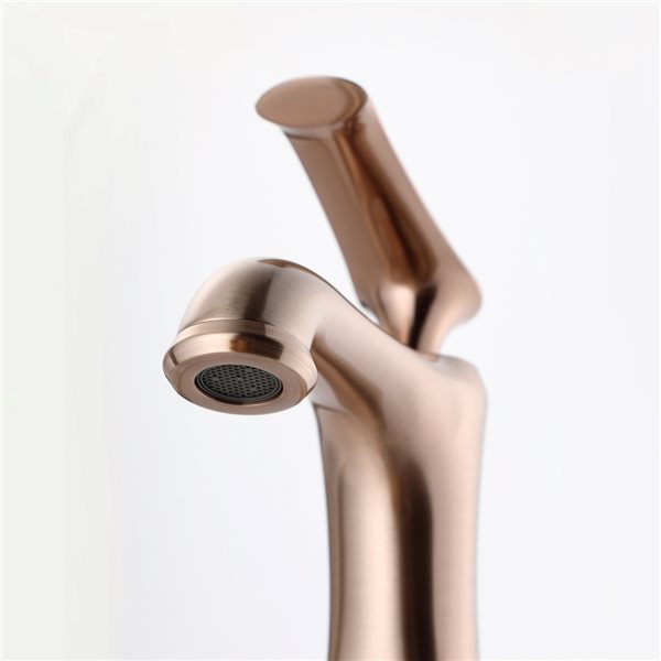 Dornberg Rose Gold 1-Handle Single Hole Bathroom Sink Faucet