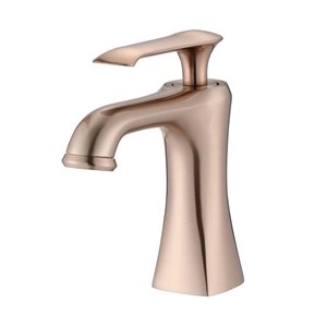 Dornberg Rose Gold 1-Handle Single Hole Bathroom Sink Faucet