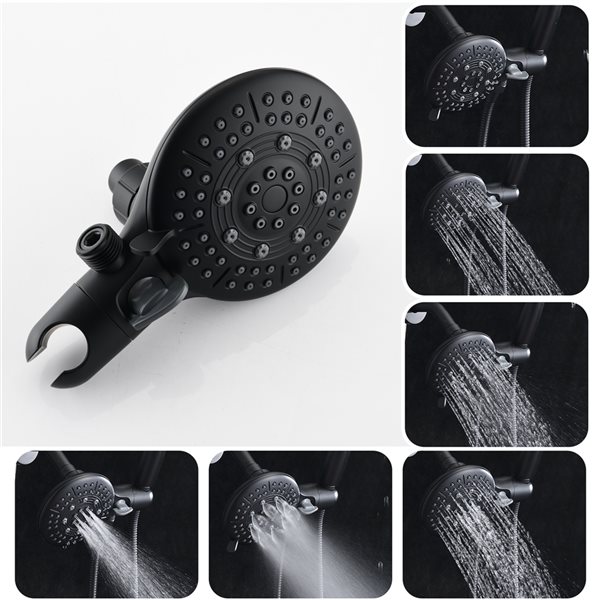 Dornberg Bath Rain Shower Head With Built-in Shower System In Matte 