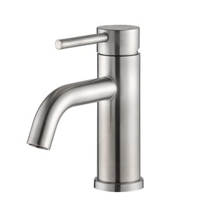 Dornberg 1-Handle Single Hole Bathroom Sink Faucet in Brushed Nickel