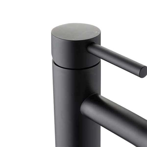 Dornberg Matte Black Single Hole High Bathroom Sink Faucet