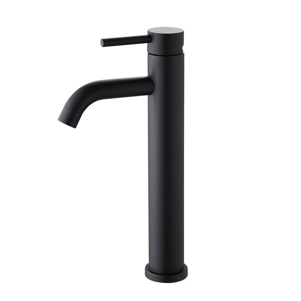 Dornberg Matte Black Single Hole High Bathroom Sink Faucet