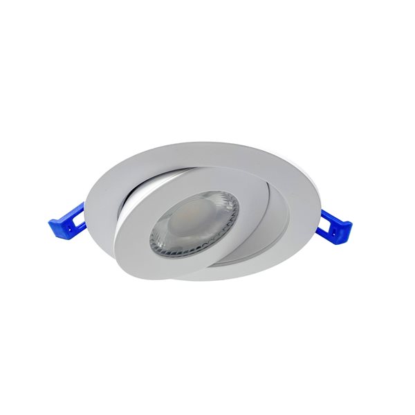 DawnRay 4-in LED White Airtight IC Round Gimbal Dimmable Recessed Light Kit - 24-Pack