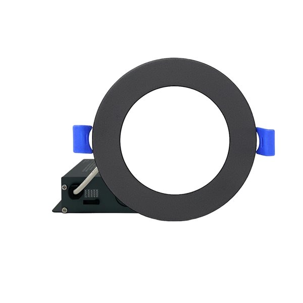 DawnRay 4-in LED Black Airtight IC Round Dimmable Recessed Light Kit
