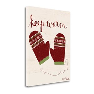 Impression sur toile à motif inspirant Keep Warm par Tangletown Fine Art de 28 po h. x 23 po l.