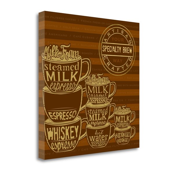 Tangletown Fine Art Specialty Brew Frameless 35-in H x 35-in W Novelty Canvas Print
