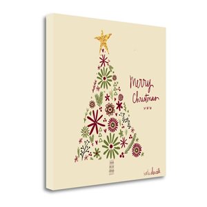 Tangletown Fine Art Christmas Tree Frameless 35-in H x 35-in W Inspirational Canvas Print