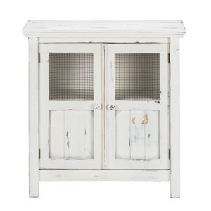 Luxury Living Furniture Loft Distressed White Alder Wood Sideboard