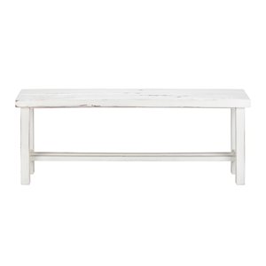 Luxury Living Furniture Loft 48-in Rustic Distressed White Accent Bench