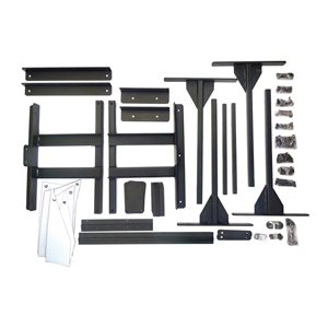 Ensemble de quincaillerie Pylex en acier noir pour banc coulissant