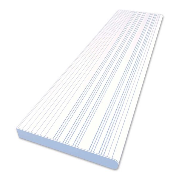 Pylex Collection 11 White 60-in x 11-in Stair Tread