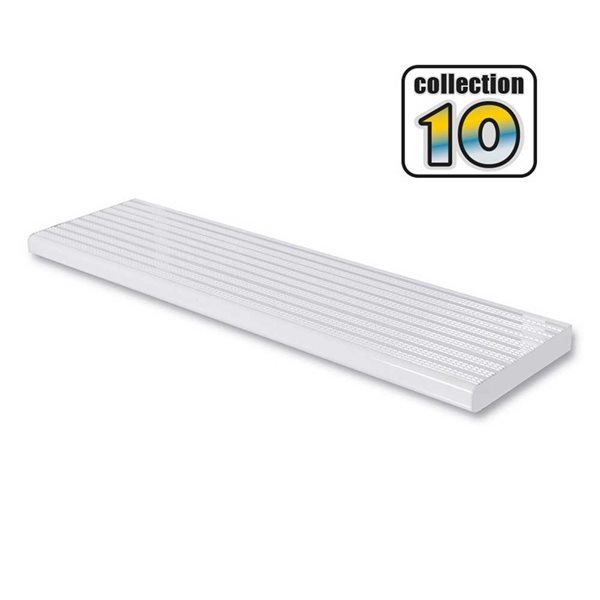 Pylex Collection 10 White 48-in x 9 3/4-in Stair Tread