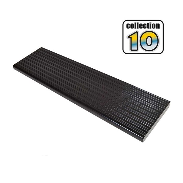 Pylex Collection 10 Black 42-in x 9 3/4-in Stair Tread