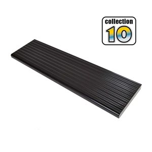 Pylex Collection 10 Black 42-in x 9 3/4-in Stair Tread