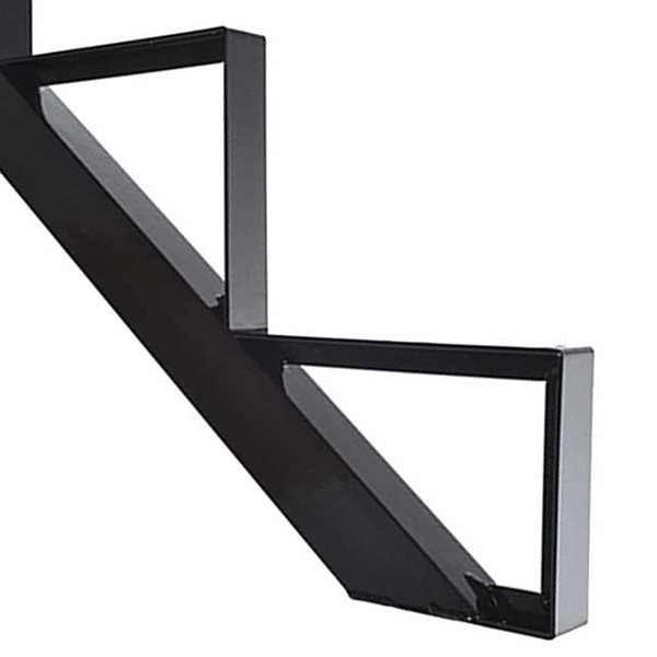 Pylex 4-Step Black Aluminum Stair Stringer - 1 riser only