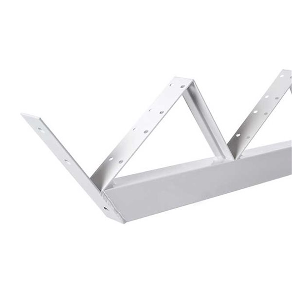 Limon d'escalier Pylex en aluminium blanc à 3 marches - Inclus (1)limon seulement