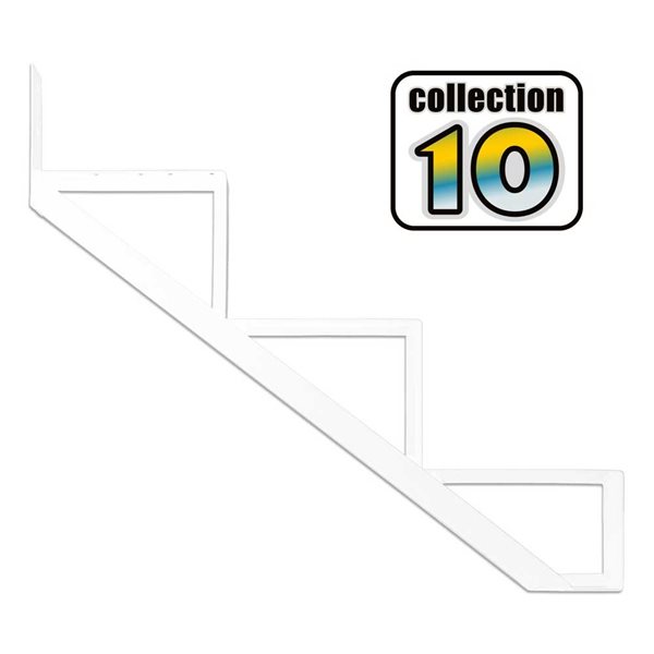Pylex 3-Step White Aluminum Stair Stringer - 1 riser only