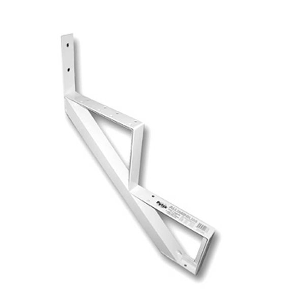 Limon d'escalier Pylex en aluminium blanc à 2 marches - Inclus (1)limon seulement