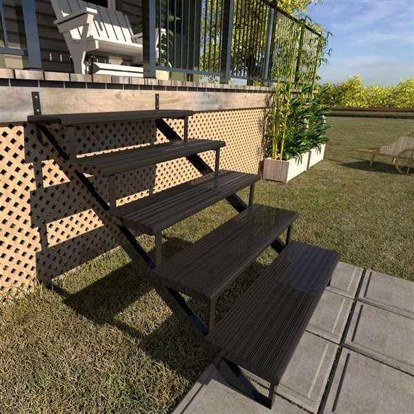 Pylex Collection 11 Black 60-in x 11-in Stair Tread