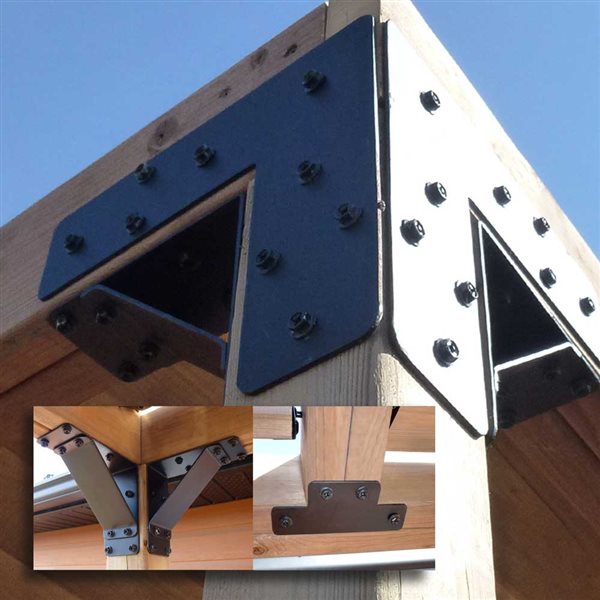 Pylex Pergola Top Brackets Hardware Kit (Kit 2)