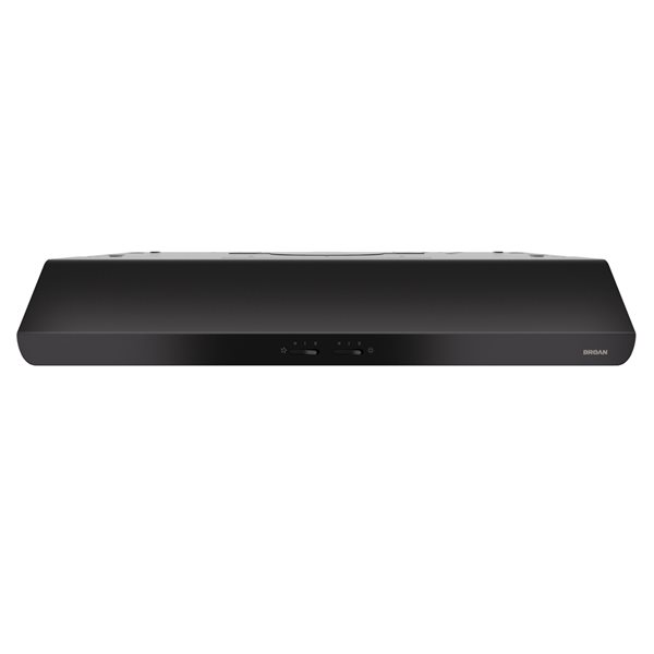 Broan Sahale 30-in 300 CFM Black Stainless Steel Convertible Under-Cabinet Range Hood