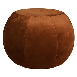Gouchee Home Plump Modern Copper Velvet Round Ottoman