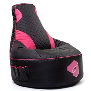 Gouchee Home Beadbox Modern Black/Pink Polyester Blend Gaming Chair