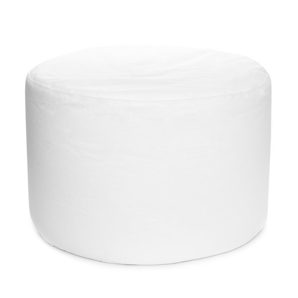 Gouchee Home Eclipse Modern Silver Velvet Round Ottoman