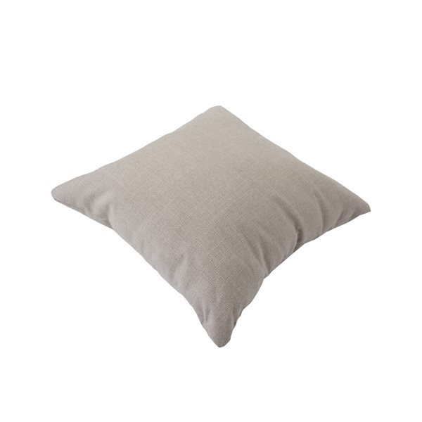 Coussin décoratif Bozanto carré beige de 20 po x 20 po