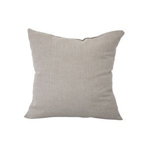 Coussin décoratif Bozanto carré beige de 20 po x 20 po